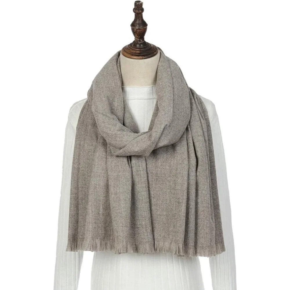 Swat Pany Scarf For Women Winter Pashmina Shawls For Women Wedding Shawls-Coffee - Picture 2 of 7